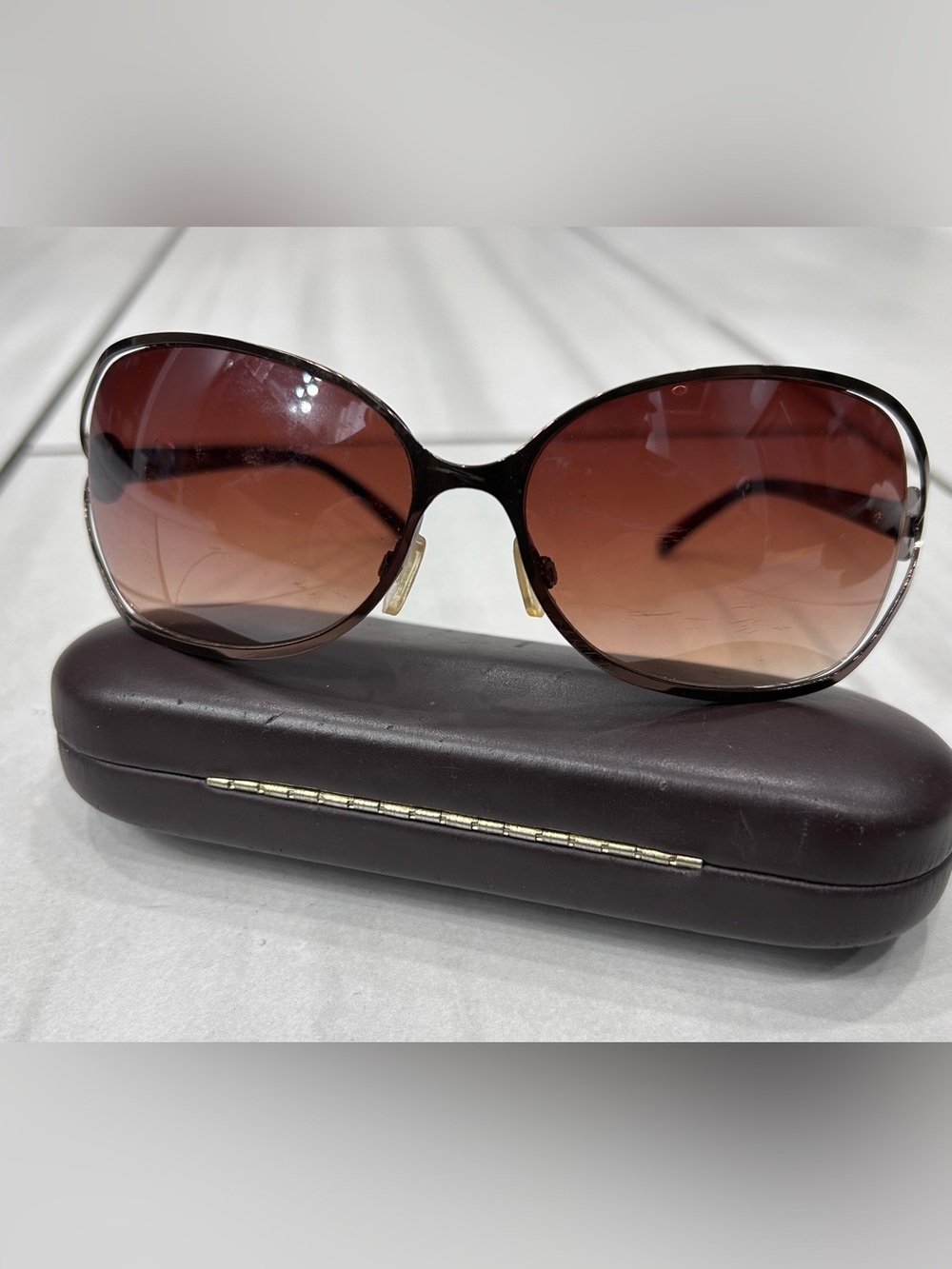 Circus by Sam Edelman Cc183 Vented Metal UV Protective Rectangular Sunglasses